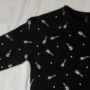 Black Stars & Guitar Sweater